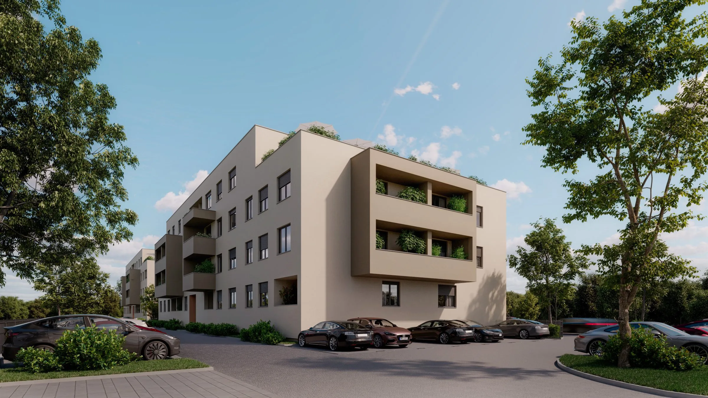 Stanovi Odra, pogled na zgradu s ulice