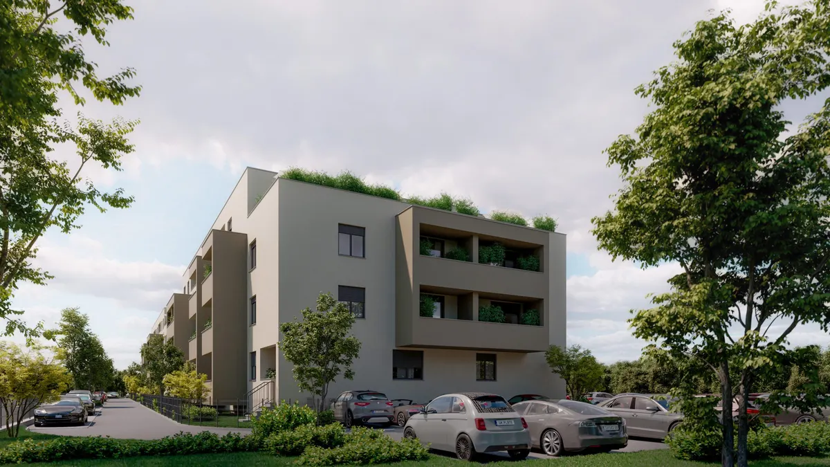 Stanovi Odra, završni blok i parkiralište